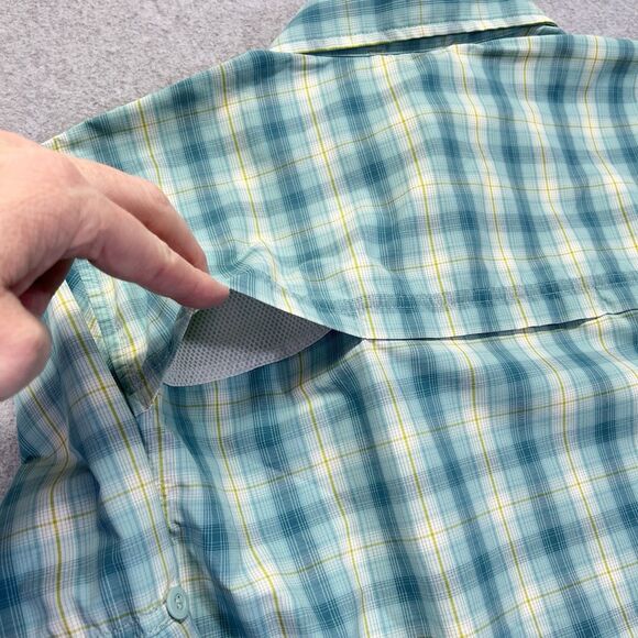 REI Co-op Sahara Long Sleeve Shirt Men’s Medium Blue Plaid Breathable Bluesign - Picture 8 of 12